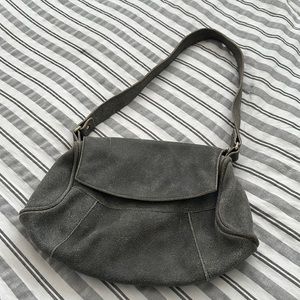 Beautiful Gray leather purse. Made in Italy.